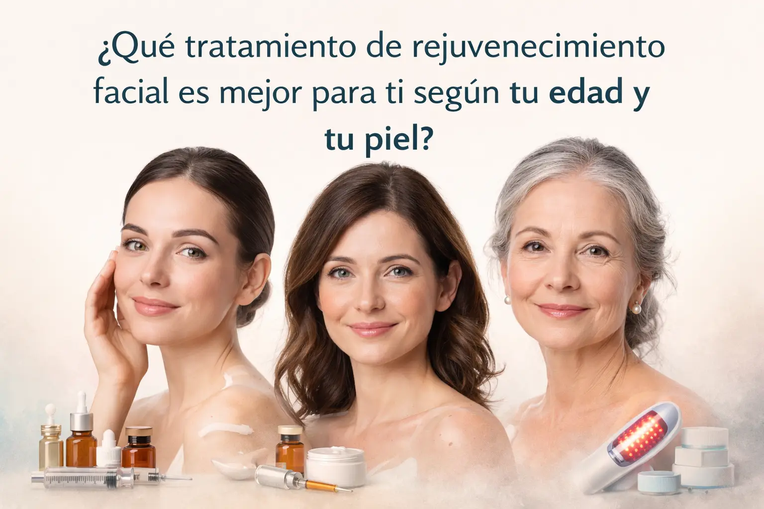 Qué tratamientos de rejuvenecimiento facial es mejor para ti según tu edad y tu piel