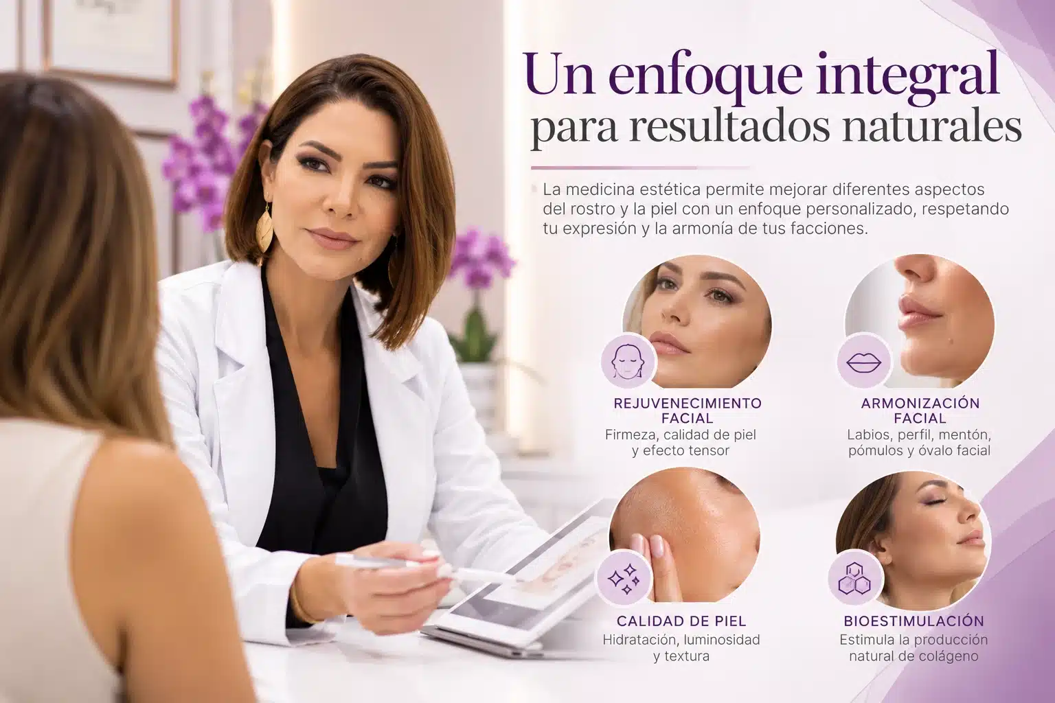 Dra. Ángela Chamorro, médico estético en Torrejón de Ardoz, con enfoque integral en rejuvenecimiento, armonización facial y calidad de la piel.